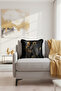 African Black Gold Color Artistic Fringed Pillowcase - Avant-Garde Black Tassel Throw Pillow Cover - 4