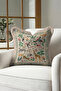 Exotic Animals Fringed Pillowcase - Tropical Jungle Bohemian Green Cream Tufted Throw Pillow Cover - 2