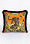 Luxury Leopard Print Fringe Pillowcase-Exotic Nature Themed Bohemian Orange Tassel Throw Pillow Cover - 4