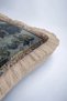 Baroque Forest Themed Fringed Pillowcase-Classic Vintage Nostalgic Green Beige Tassel Throw Pillow Cover - 7