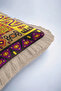 Ethnic Geometric Fringed Pillowcase - Bohemian Accent Purple Yellow Tassel Throw Pillow Cover - 7