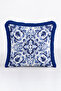 Baroque Luxury Fringed Pillowcase - Classic Blue Mediterranean Scandinavian Tufted Throw Pillow Cover - 3