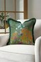 Artistic Flower Garden Luxury Fringed Pillowcase-Colorful Spring Green Bohemian Tassels Throw Pillow Cover - 3