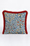 Natural Orchard Fringed Pillowcase - Ethnic Spice Tone Blue Red Tassel Throw Pillow Cover - 4