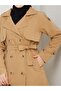 Women's Belted and Zipper Detailed Trench Coat - 3