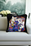 Luxury Art Effect Fringed Pillowcase - Colorful Bohemian Style Black Frame Tassel Throw Pillow Cover - 2