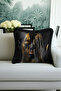 African Black Gold Color Artistic Fringed Pillowcase - Avant-Garde Black Tassel Throw Pillow Cover - 2
