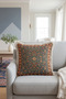 Morris Saray Inspired Fringed Pillowcase - Bohemian Smoked and Gold Colored Tassel Throw Pillow Cover - 4