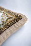 Baroque Elegance Fringed Pillowcase - Classic Luxury Brown Gold Color Tassel Throw Pillow Cover - 7