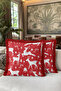 New Year Reindeer Fringed Pillowcase-Christmas New Year Red Rustic White Tassels Throw Pillow Cover - 6
