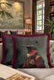 Luxury Avant-Garde Fringed Pillowcase - Palace-Inspired Retro Burgundy Tassel Throw Pillow Cover - 8