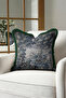 Avangard Nature View Fringed Pillowcase - Forest Themed Green Tassel Throw Pillow Cover with Bird Motif - 3