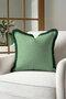 Geometric Maze Luxury Fringed Pillowcase-Emerald Green Modern Stylish Tufted Throw Pillow Cover - 3