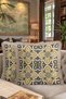 Italian Motif Luxury Fringed Pillowcase-Geometric Marine Mediterranean Themed Tassel Throw Pillow Cover - 8