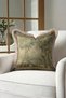 Baroque Vintage Luxury Fringed Pillowcase-Nature Scenery Painting Green Beige Tassel Throw Pillow Cover - 5