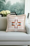 Ethnic Geometric Fringed Pillowcase - Bohemian Beige Brown Tassel Throw Pillow Cover