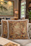 Baroque Chic Fringed Pillowcase - Classic Rustic Spring Tones Tufted Throw Pillow Cover - 8