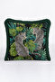 Wild Nature Luxury Fringed Pillowcase-Tropical Green Black Bohemian Tassel Throw Pillow Cover - 4