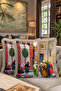 Ottoman Carpet Traders Fringed Pillowcase - Oriental Themed Ethnic Cream Tassel Throw Pillow Cover - 8