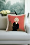 Modern Art Icon Fringed Pillowcase - Abstract Expressionist Bohemian Red Tassel Throw Pillow Cover