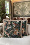 Wild Jungle Chic Fringed Pillowcase-Tropical Bohemian Green Beige Tassel Throw Pillow Cover - 6
