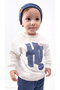 Hi Printed Beret Off-Shoulder Oversized Seasonal Baby Boy Suit - 3