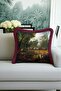 Avangard Asil Av Party Luxury Fringed Pillowcase-Horse Aristocratic Patterned Tassel Throw Pillow Cover - 4