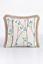 Natural Chic Fringed Pillowcase - Minimal Nature Themed Modern Beige Blue Tassel Throw Pillow Cover - 3