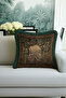 Elegant Luxury Fringed Pillowcase-Taffeta Green Brown Classic Tufted Throw Pillow Cover - 5
