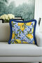 Mediterranean Lemon Fringed Pillowcase - Vibrant Blue White Italian Style Tassel Throw Pillow Cover - 2