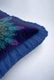 Mandala Buddha Portrait Fringed Pillowcase - Spiritual Bohemian Blue Yellow Tassel Throw Pillow Cover - 7