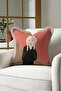 Modern Art Icon Fringed Pillowcase - Abstract Expressionist Bohemian Red Tassel Throw Pillow Cover - 5