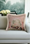Indian Himalayan Palace Fringed Pillow Case - Antique Architecture Bohemian Green Beige Tassel Cushion Cover - 3