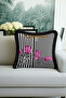 Luxury Baroque Striped Fringed Pillowcase - Floral Bohemian Black and White Tassel Throw Pillow Cover - 2