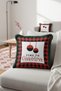 Luxury Checkered Fringed Pillowcase - Christmas Themed Red Black Green Rustic Tassels Throw Pillow Cover - 3