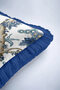 Baroque Floral Fringe Pillowcase - Luxury Country Blue Tone Tufted Throw Pillow Cover - 7