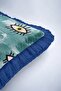 Modern Art Illustrated Fringed Pillowcase - Abstract Eyes Bohemian Blue Tassel Throw Pillow Cover - 7