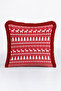 Northern Lights Fringed Pillowcase - Christmas Nordic Red White Tassel Throw Pillow Cover