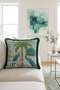 Elegant Peacock Design Fringed Pillowcase-Tropical Inspired Ethnic Tassel Throw Pillow Cover - 3