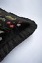 Elegant Crane Bird Fringed Pillowcase - Asian Inspired Bohemian Black Cream Tassel Throw Pillow Cover - 7