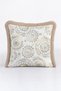 Luxury Palace Motif Fringed Pillowcase - Elegant Bohemian Grey Gold Color Tassel Throw Pillow Cover