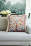 Tropical Sea View Fringed Pillowcase-Blue Coral Fish Aquarium Tufted Throw Pillow Cover - 2