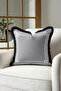 Avant-Garde Geometric Stylish Fringed Pillowcase - Modern Grey Black Luxury Tufted Throw Pillow Cover