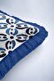 Iconic Geometric Motif Fringed Pillowcase - Mediterranean Theme Navy Blue Tassel Throw Pillow Cover - 7