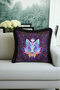 Legendary Wolf Figured Fringed Pillowcase - Bright Bohemian Night Black Color Tassel Throw Pillow Cover - 3