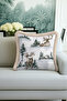 Winter Scenery Fringed Pillowcase - Christmas Rustic Gray Beige Tassel Throw Pillow Cover