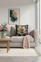 Floral Bee Fringe Pillowcase - Botanical Vintage Green Gold Color Tassel Throw Pillow Cover