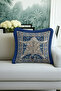 Luxury Leopard Figured Fringed Pillowcase - Elegant Bohemian Gray Navy Blue Tassel Throw Pillow Cover - 4