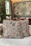 Pine Cone Fringed Pillowcase - Natural Winter Garden Rustic Beige Red Tassel Throw Pillow Cover - 6