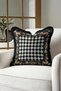 Harlequin Fringed Pillowcase - Peacock Themed Vintage Black Gold Color Tassel Throw Pillow Cover - 3